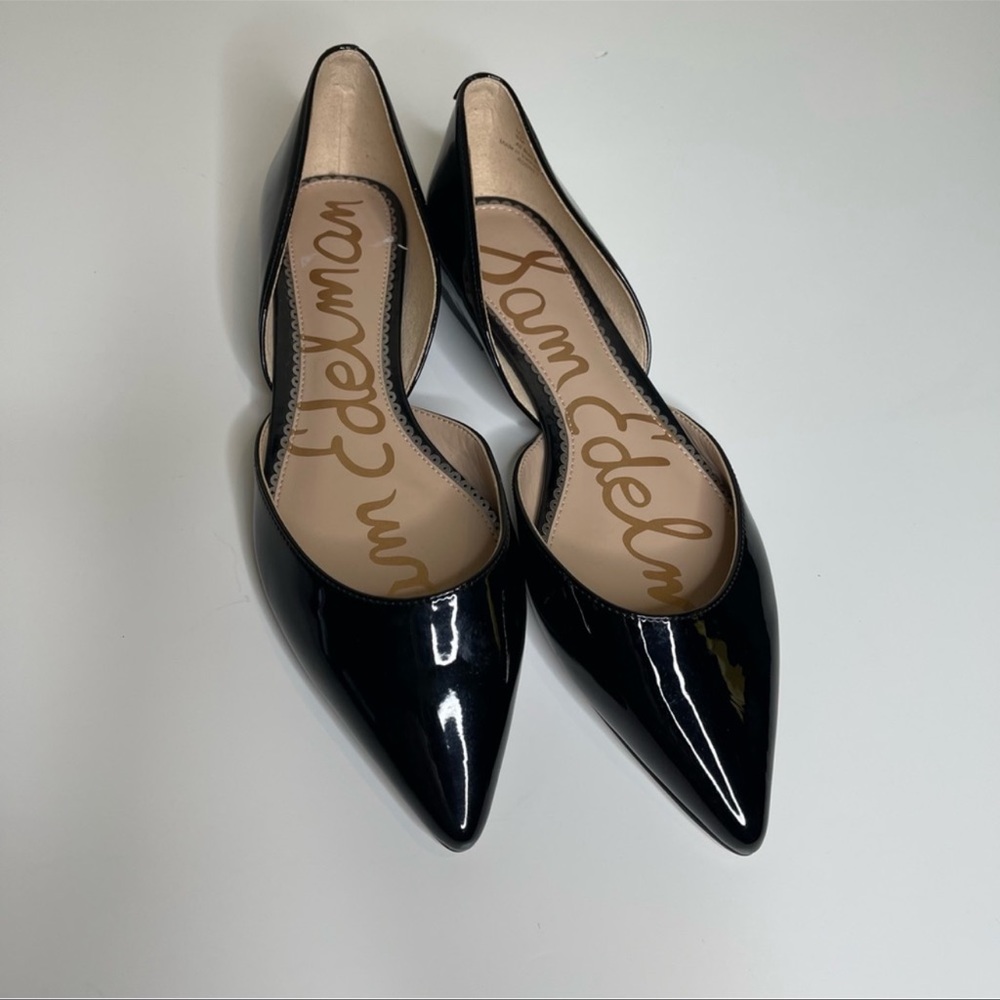 Sam Edelman Rodney flat black shiny Shoes 8 1/2